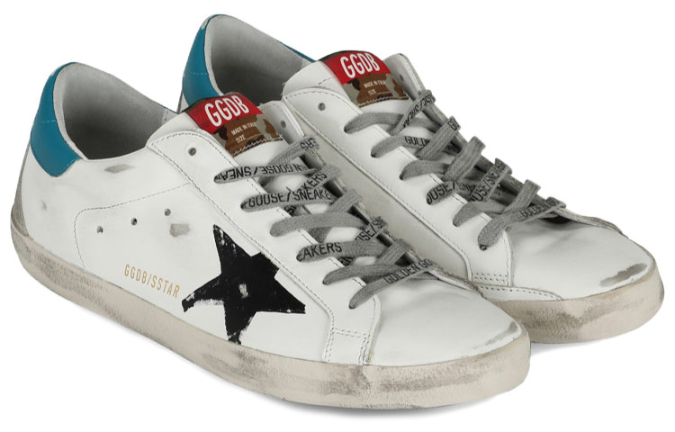 Golden Goose Super-Star 'Black Logo Blue Tail Distressed' 圖 4