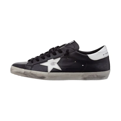 Golden Goose Super-Star 'Black White Distressed'
