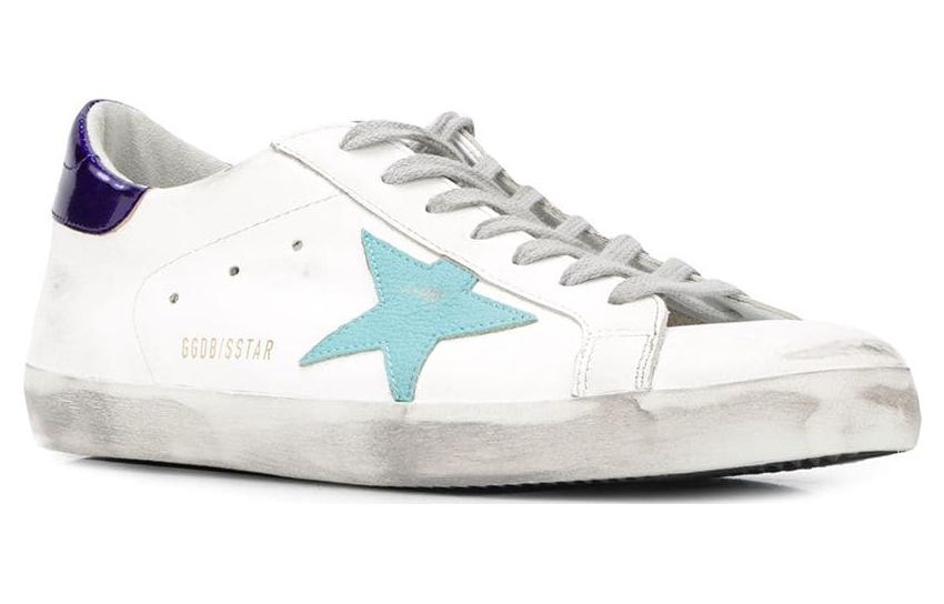 Lookbook Golden Goose Super-Star 皮革 舒適休閒系帶 低幫 板鞋 男款 白色 做舊版