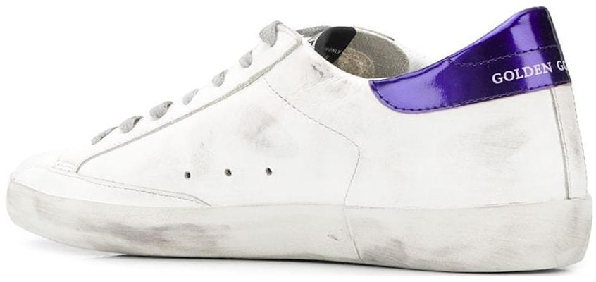 Golden Goose Super-Star 皮革 舒適休閒系帶 低幫 板鞋 男款 白色 做舊版 Shop Golden Goose Super-Star 皮革 舒適休閒系帶 低幫 板鞋 男款 白色 做舊版