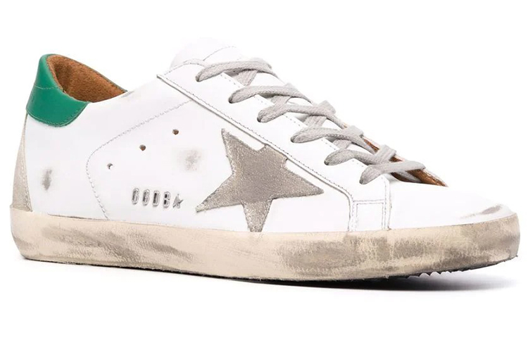 Lookbook Golden Goose Super-Star 'Blanco Desgastado Verde' GMF00102.F002180.10802