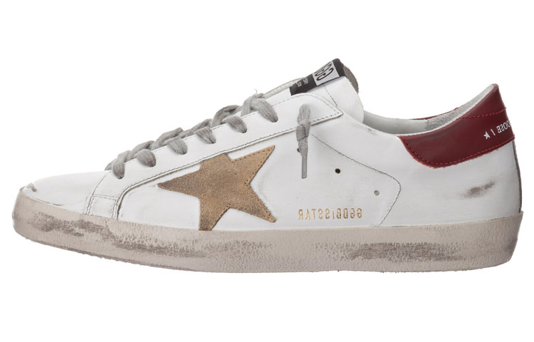 Golden Goose Super Star 'Distressed White with Red Heel'