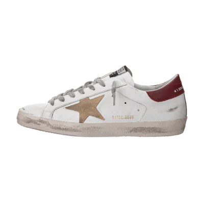 Golden Goose Super Star 'Distressed White with Red Heel'
