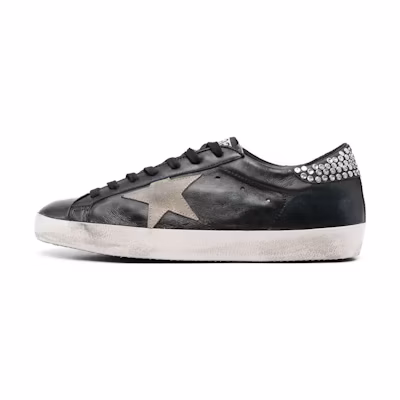 Golden Goose Superstar 'Black Distressed'