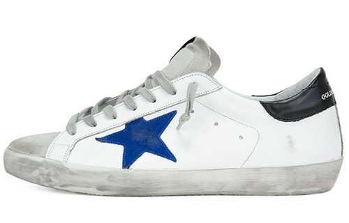 Golden Goose Superstar 'Blue Star Distressed White'