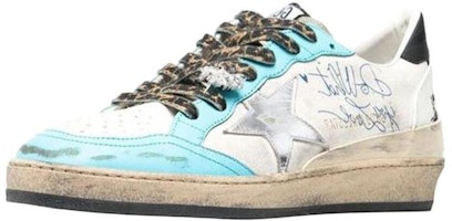 Golden Goose 復古輕巧舒適簡約 低筒皮革板鞋 白藍 Lookbook Golden Goose 復古輕巧舒適簡約 低筒皮革板鞋 白藍