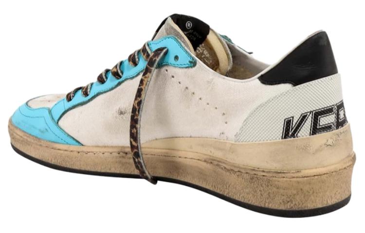 Shop Golden Goose 復古輕巧舒適簡約 低筒皮革板鞋 白藍