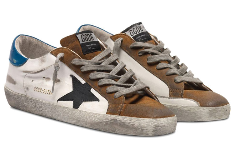 Golden Goose Superstar 'Distressed White Brown Blue' 圖 3