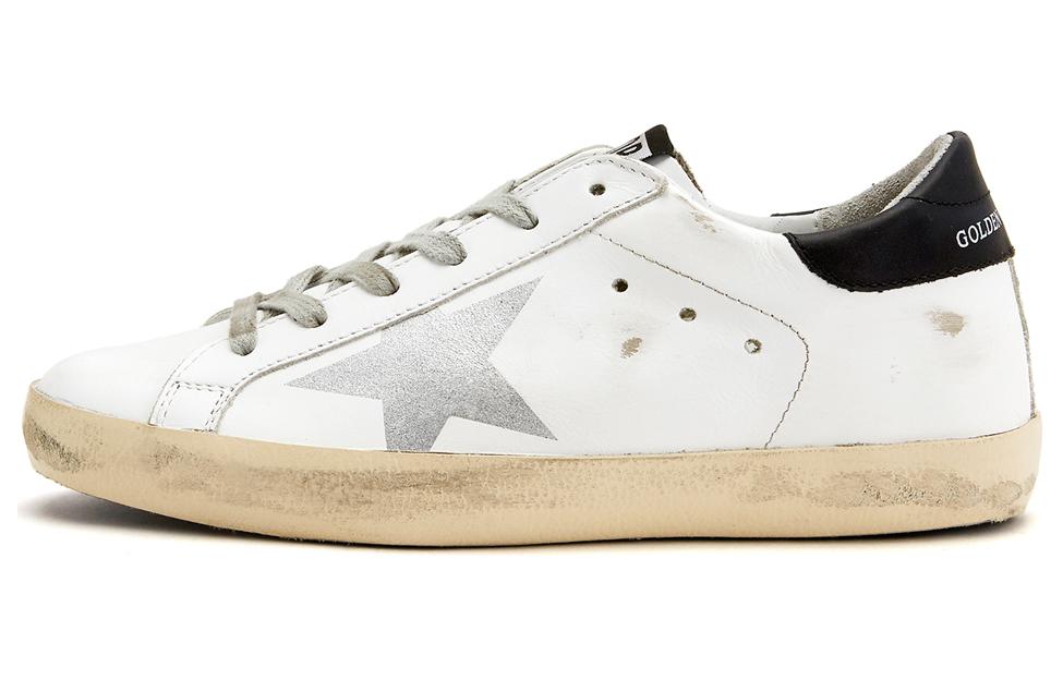 Golden Goose Superstar 'Distressed White Grey with Black Heel'