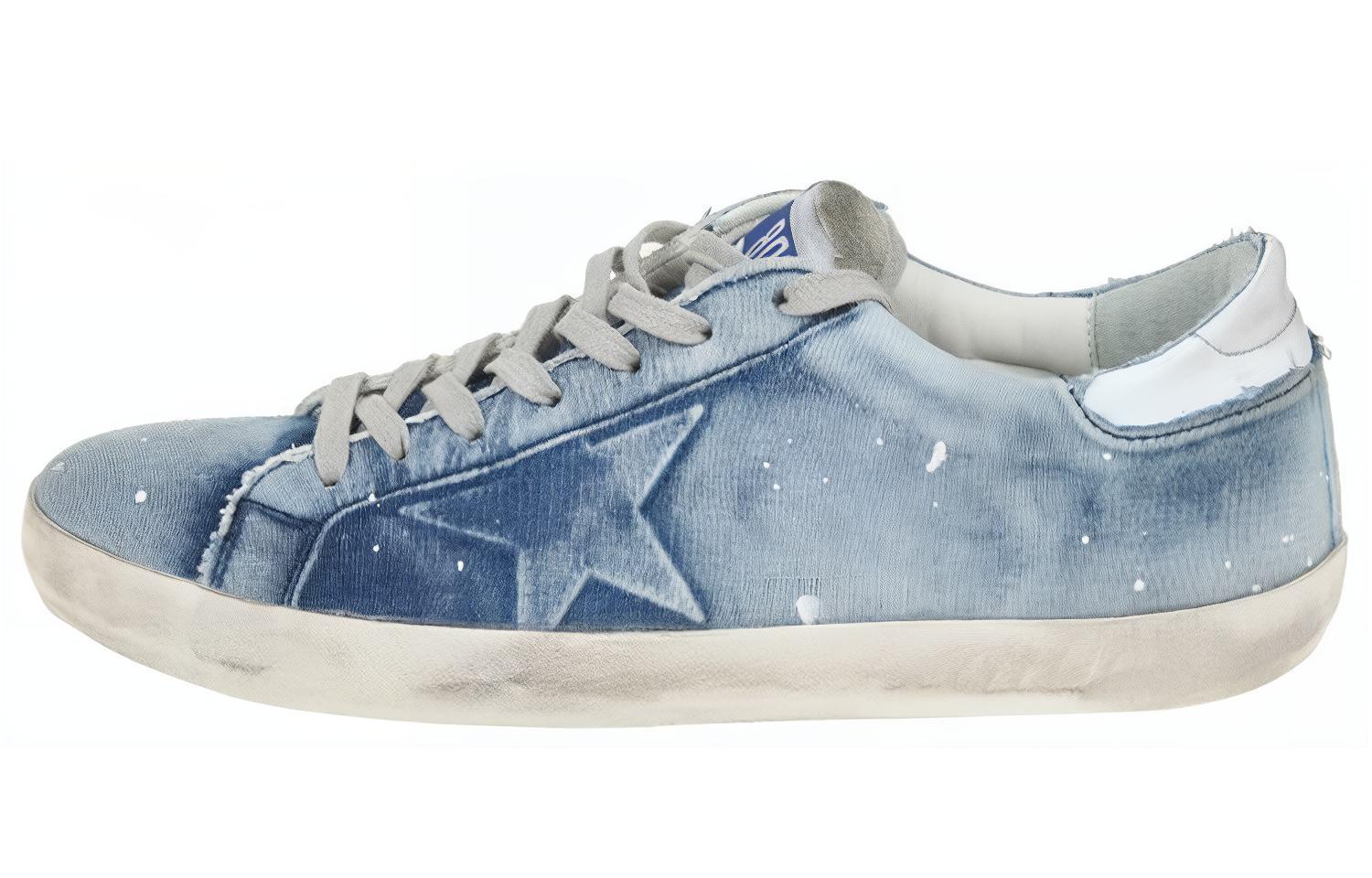 Buy ゴールデングース Superstar ライトブルー (ダメージ加工) G30MS590.A97