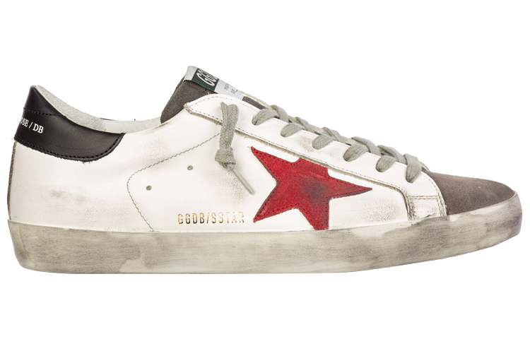Golden Goose Superstar 'Red Star Distressed White Black Tail' 圖 2