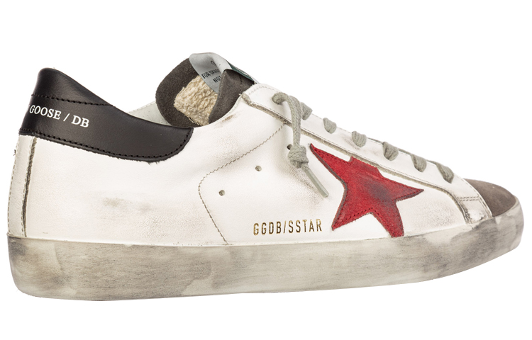 Golden Goose Superstar 'Red Star Distressed White Black Tail' 圖 4