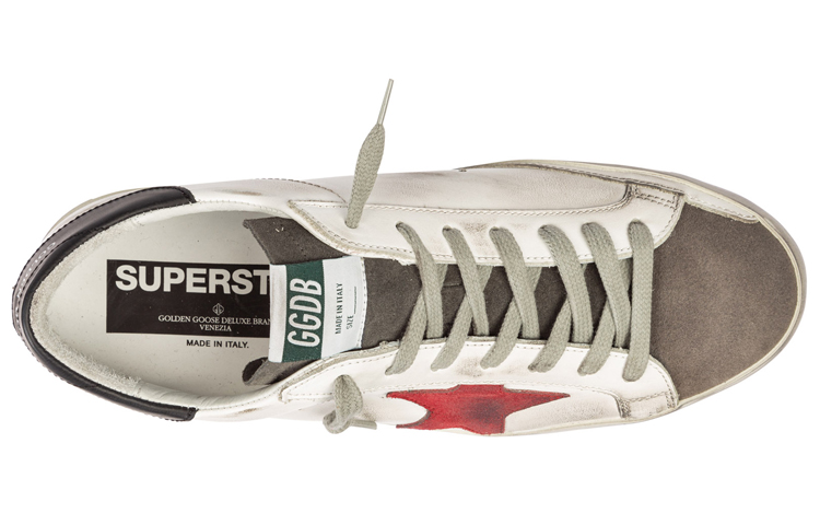 Golden Goose Superstar 'Red Star Distressed White Black Tail' 圖 5