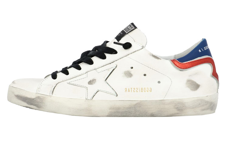 Golden Goose Superstar 'White Blue Distressed'
