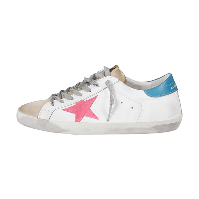 Golden Goose Superstar 'White Blue Pink Distressed'