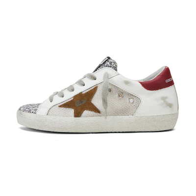 Golden Goose Superstar 'White Glitter Distressed'