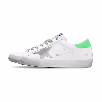 Golden Goose Superstar 'White Grey Green Distressed'