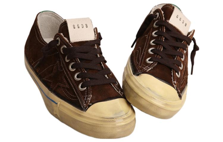 Lookbook Golden Goose V-Star 舒適休閒 時尚百搭 低幫 板鞋 男款 深棕色