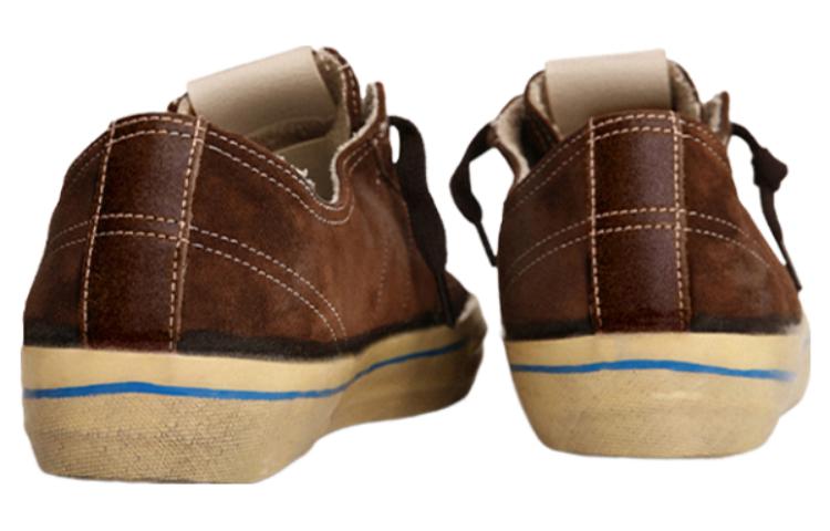 Shop Golden Goose V-Star 舒適休閒 時尚百搭 低幫 板鞋 男款 深棕色