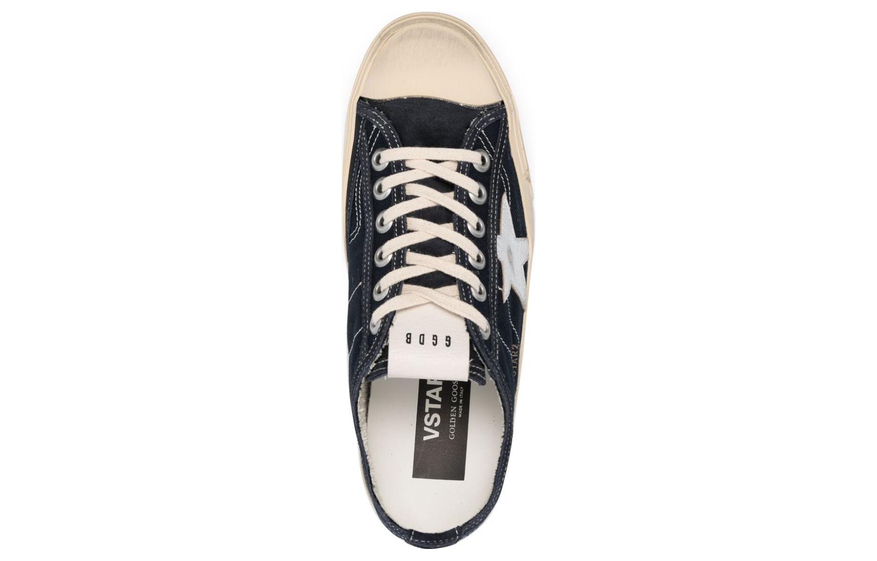 Shop Golden Goose V-Star 'Navy Distressed' GMF00205.F004060.50750