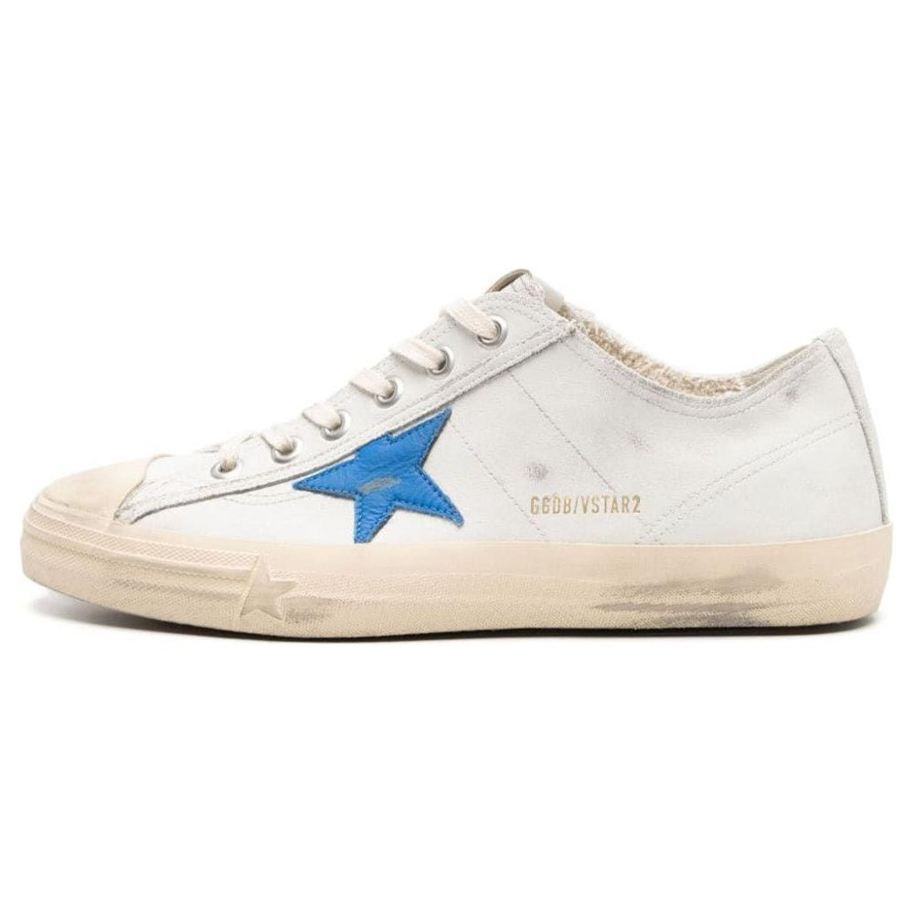Golden Goose V-Star Leather Low-Top Sneakers Men’s White Retro Casual Shoes GMF00129.F005297.10793
