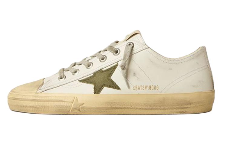 Golden Goose V-Star Low-Top White Green Sneakers Casual Classic Style GMF00129.F005295.10502