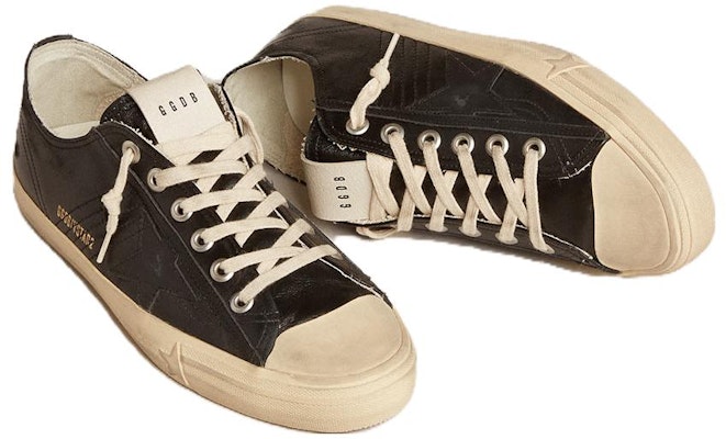 Golden Goose V-Star 羊皮 圓頭繫帶 低筒 板鞋 男款 黑色 Order Golden Goose V-Star 羊皮 圓頭繫帶 低筒 板鞋 男款 黑色