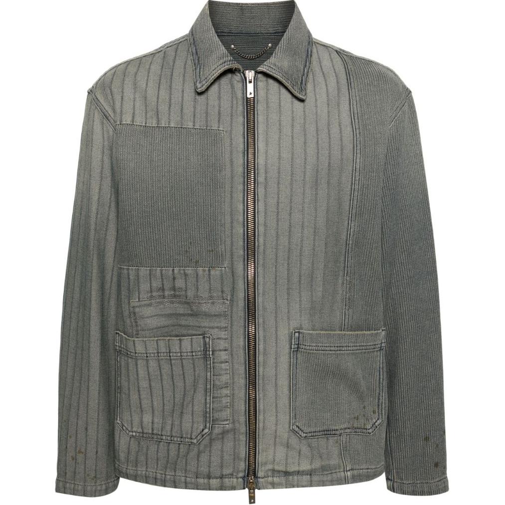 Golden Goose Vintage Zip-Up Collar Jacket Men’s Grey GMP01778P00147460100