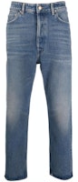 Golden Goose Washed Straight-Leg Low-Rise Jeans Blue GMP00596P00062150100 Golden Goose Washed Straight-Leg Low-Rise Jeans Blue GMP00596P00062150100