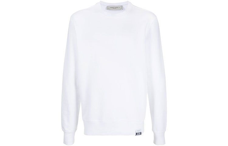 Golden Goose White Crewneck Sweatshirt with Back Star Letter Print GMP00799P00045010283