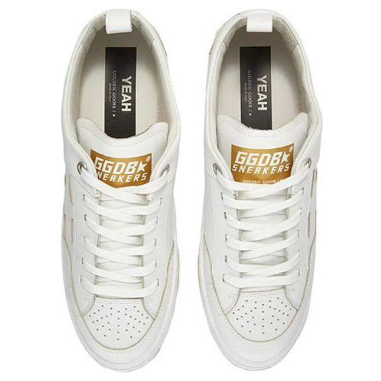 Shop Golden Goose Yeah ''Wit Leer'' GMF00130.F002197.10100