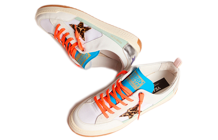 Purchase 골든구스 여 화이트 오렌지 '레오스타' GMF00130.F000460.80387