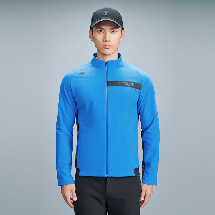 Shop GOLF DESCENTE  Retro Windproof Water-Repellent Sports Jacket with Stand Collar. G413MPJK11