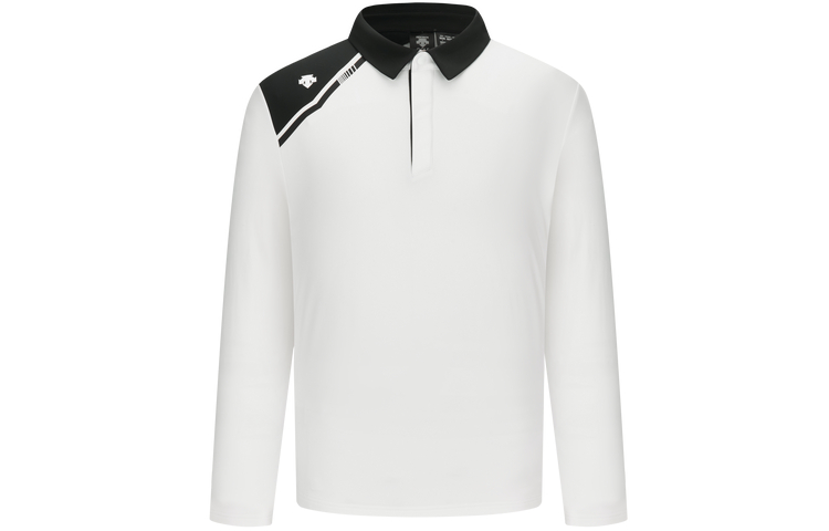 GOLF DESCENTE Field Series  Stretch Micro-Fleece Long Sleeve Polo Shirt. G343MFTLN1