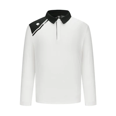 GOLF DESCENTE Field Series Stretch Micro-Fleece Long Sleeve Polo Shirt. G343MFTLN1