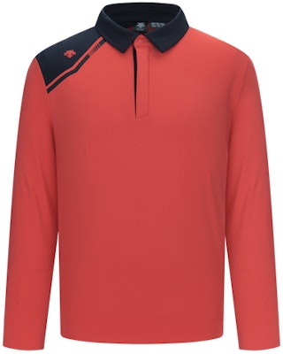 GOLF DESCENTE Field Series Stretch Micro-Fleece Long Sleeve Polo Shirt. G343MFTLN1 4