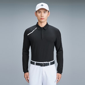 GOLF DESCENTE Serie Field Polo Manga Larga de Micro-Fleece Elástico. G343MFTLN1 1