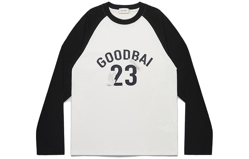 GOOD BAI FW23 Letter Number Logo Print Raglan Long-Sleeve T-Shirt Unisex G23AWFTL0102
