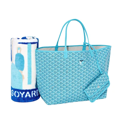 Goyard Saint Louis GM Bag and Balise Towel Turquoise