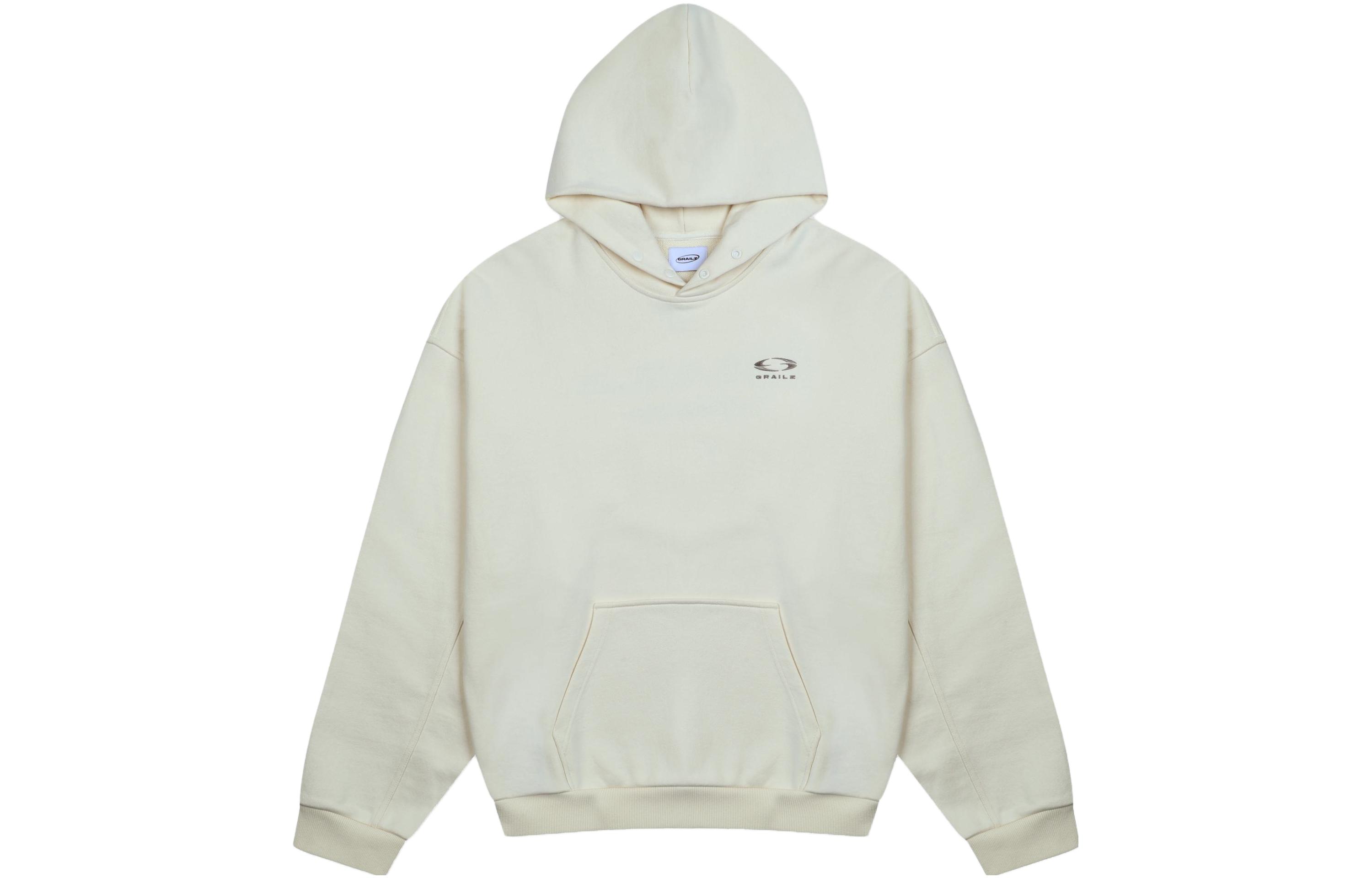 GRAILZ SS23 Unisex Logo Hoodie Beige Long Sleeve gra-SS23-041