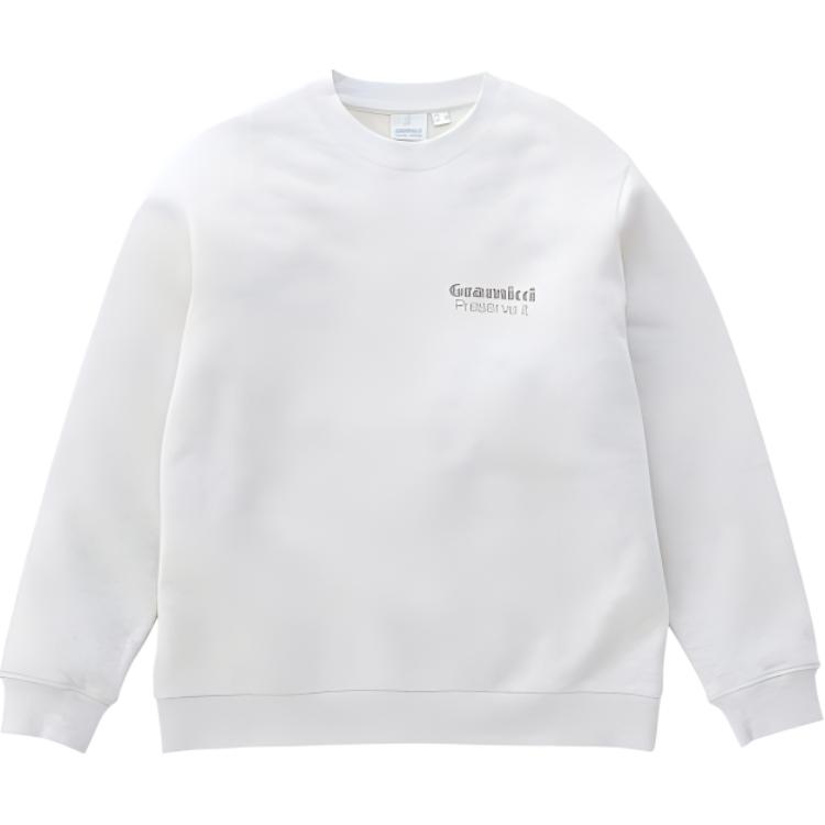Gramicci Letter Print Crewneck Long Sleeve Sweatshirt Grey (). G3FU-J077-AHEATHER