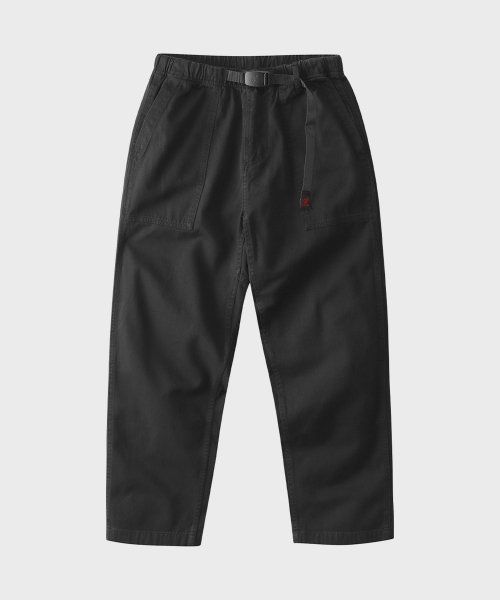 Shop Gramicci 寬鬆錐形休閒長褲 黑色 GRA251MPT44T020