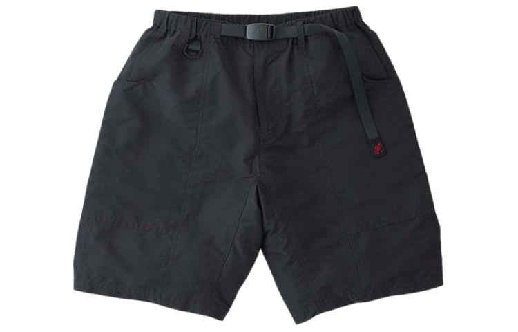 Gramicci SS24 Black Unisex Mid-Rise Solid Drawstring Casual Shorts G2SM-P025-BLACK