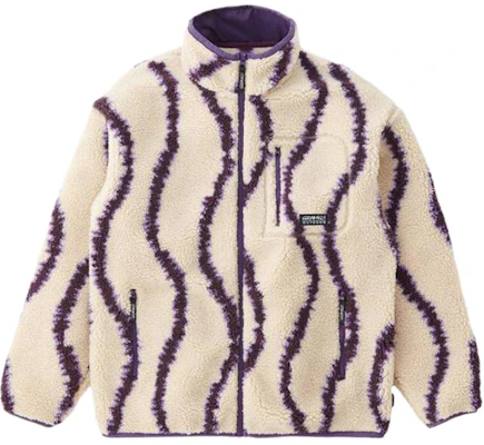 Gramicci White Striped Zip-Up Stand Collar Long Sleeve Jacket G2FU-J045-NATU Buy Gramicci White Striped Zip-Up Stand Collar Long Sleeve Jacket G2FU-J045-NATU