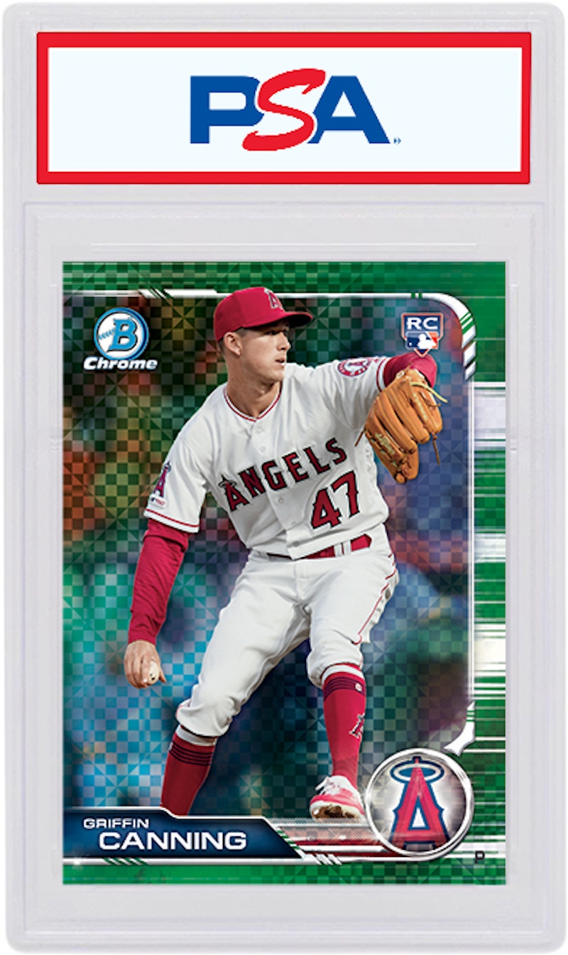 Griffin Canning 2019 Bowman Chrome X Rookie Green X-Fractor /31 #45