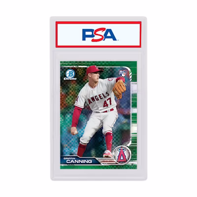 Griffin Canning 2019 Bowman Chrome X Rookie Green X-Fractor /31 #45