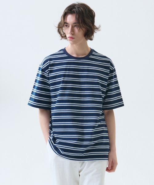Order GROOVE RHYME 18S Single Stripe Short Sleeve T-Shirt HRTMCTR105M