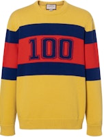 Gucci 100 Special Edition FW21 Colorblock Crewneck Sweater Yellow 676393-XKB43-7123 Gucci 100 Special Edition FW21 Colorblock Crewneck Sweater Yellow 676393-XKB43-7123