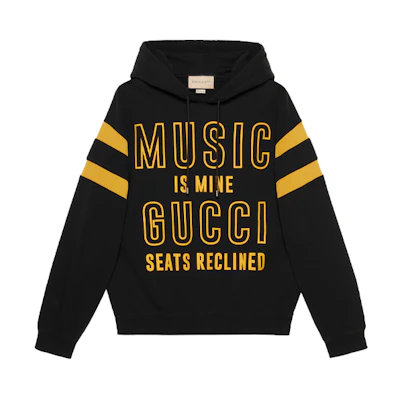 Gucci 100th Anniversary FW21 Logo Hoodie Black 655469-XJDXE-1082