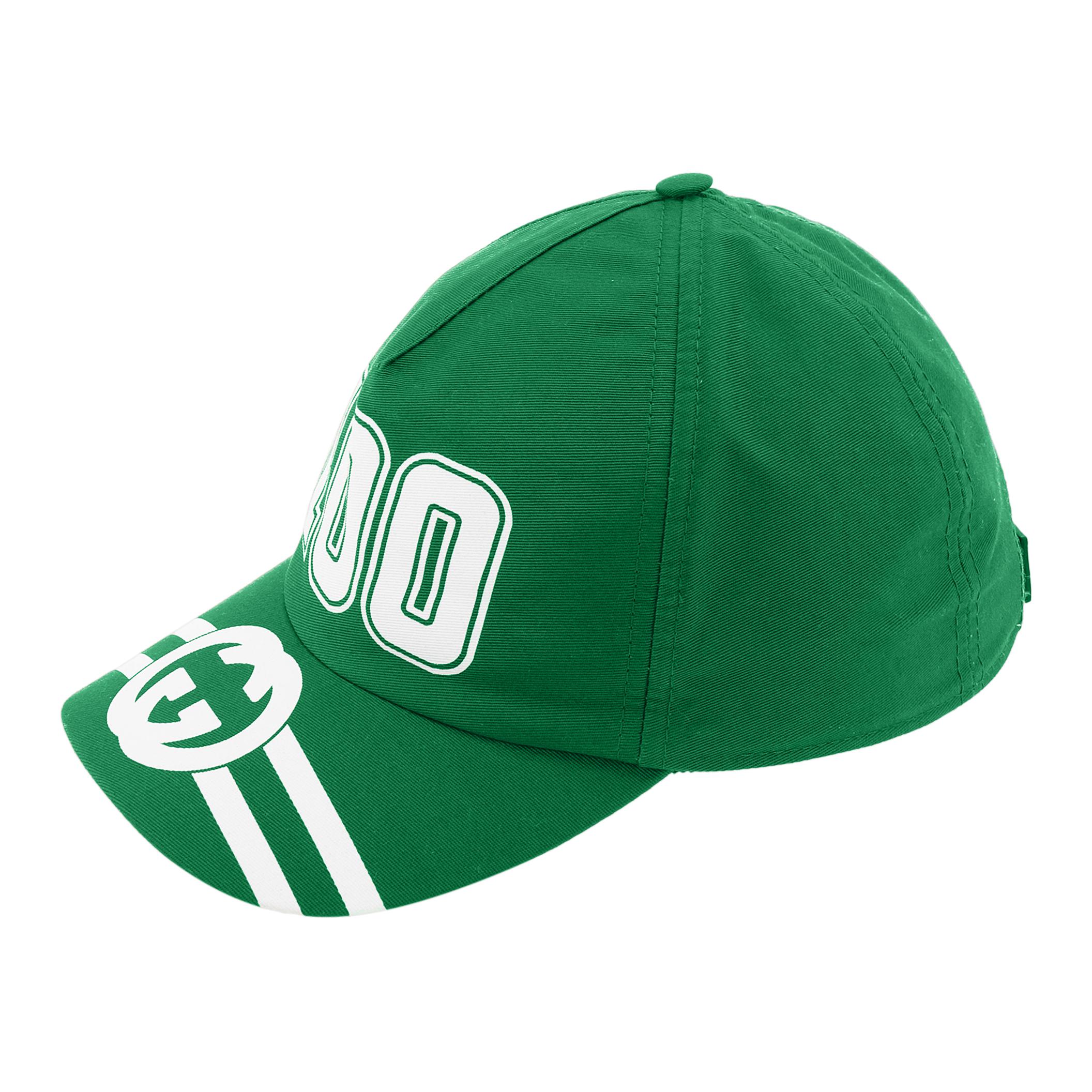 GUCCI 100th Anniversary Special Edition Baseball Cap Green 6730814HAKR3666